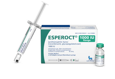 Esperoct®  [antihemophilic factor (recombinant), glycopegylated-exei] 1000 IU medication